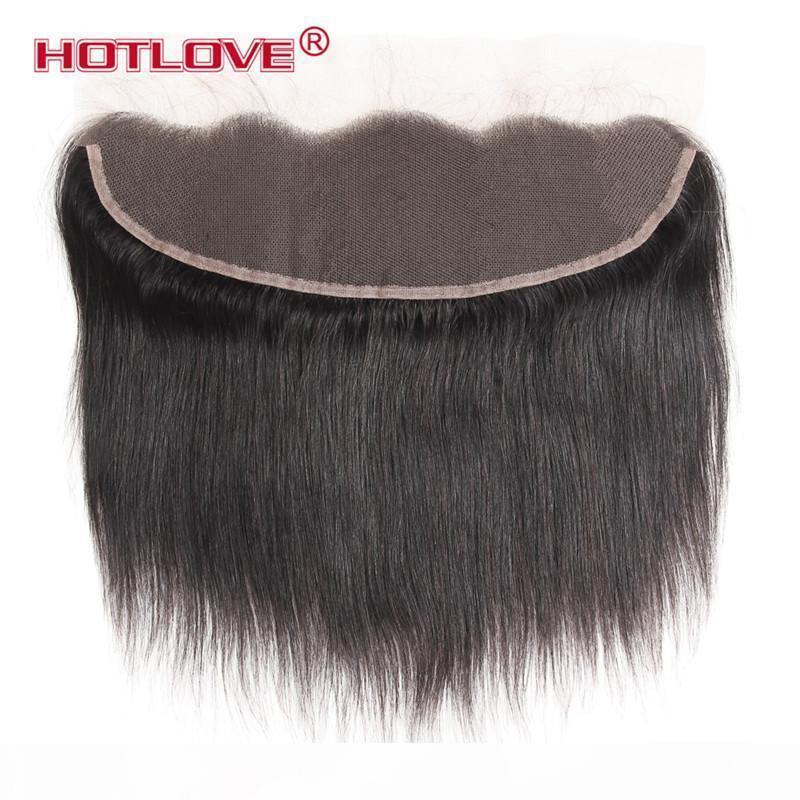 

Brazilian Virgin Straight Hair 13x4 Ear To Ear Pre Plucked Lace Frontal Closure With Baby Hair Remy Human Hair Free Part Peruvian Malaysian, Black