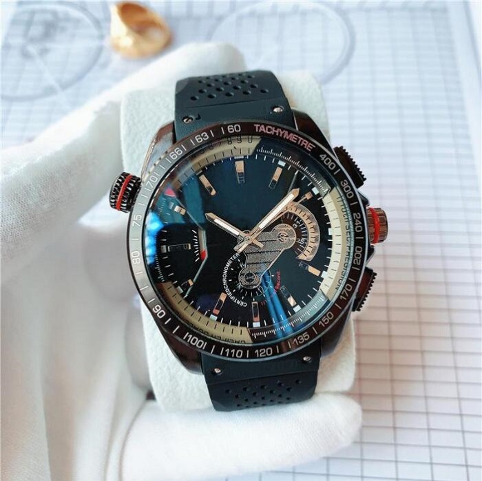 

Big Designer mens self-winding automatic mechanical watches 44mm black silicone wristwatches sapphire watch factory montre de luxe, Slivery;brown