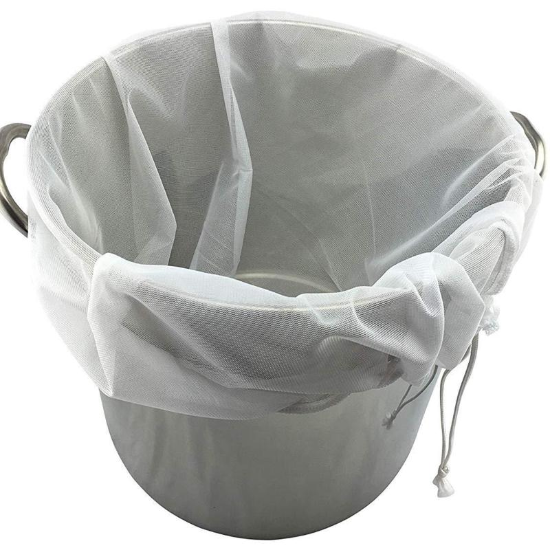 

Hanging Baskets Large Reusable Straining Bag Micron Mesh Drawstring Food Strainer For Cold Brew Home Brewing 22inch X 26inch Filter