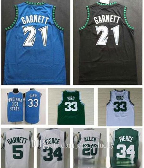 

Mens Stitched 21# Kevin Garnett Jersey Black Blue White 34# Paul Pierce Jerseys 5# Kevin Garnett 20# Ray Allen Basketball Jersey Sports Shirts, C1