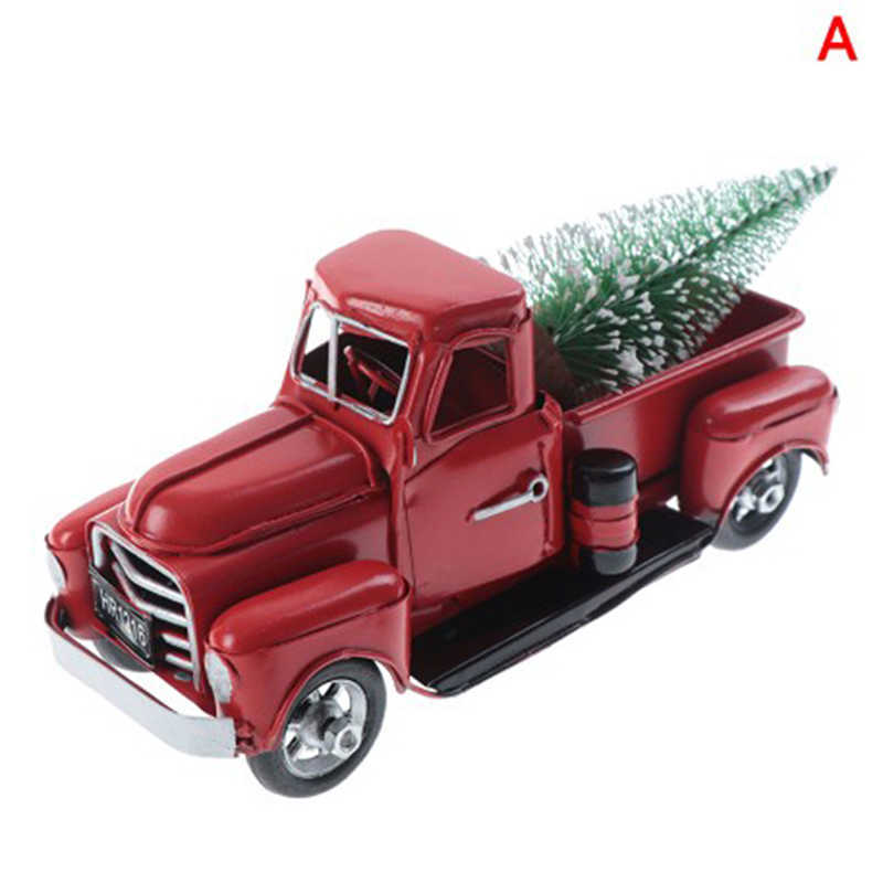 Christmas For Kids 2022 Pickup Shop Red Metal Truck Decor Uk | Red Metal Truck Decor Free Delivery To Uk |  Dhgate Uk
