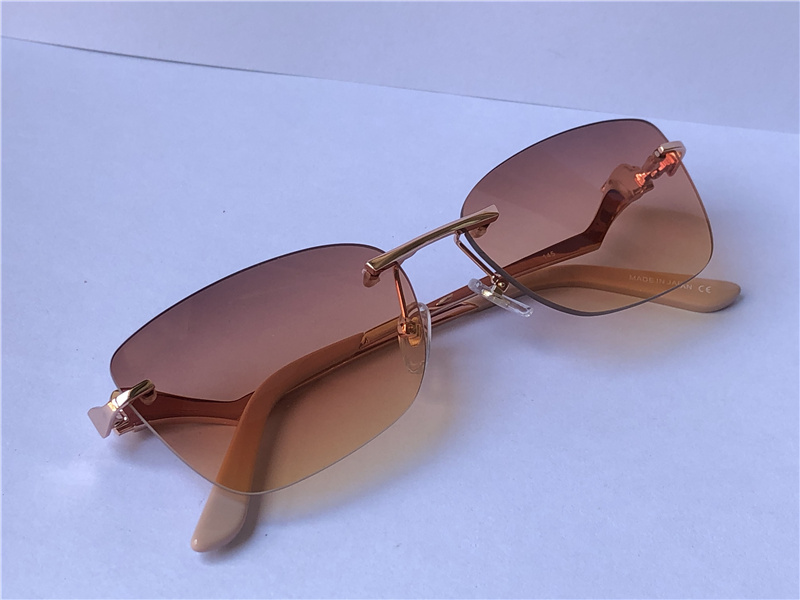 

selling vintage sunglasses 00120 piccadilly irregular rimless lens metal animal leg eyewear retro fashion avant-garde design uv400 light color decorative glasses