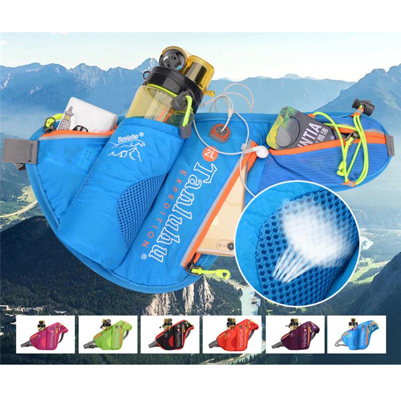 

Reflective Waist Running Bags With Bottle Holder Sports Fanny Pack For Camping/Hiking/Fishing Waist Pack Bags