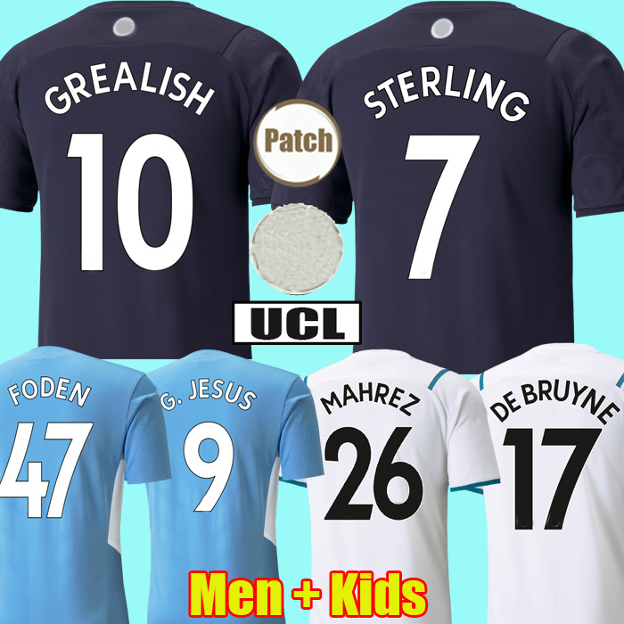 

21 22 Manchester soccer jerseys 2021 2022 man GREALISH FODEN STERLING football shirt DE BRUYNE GESUS BERNARDO MAHREZ RODRIGO city men kids kits camiseta maillot, 3rd