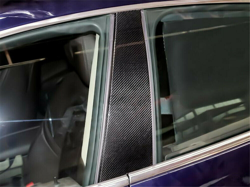 wholesale Car Window Pillar Post Cover Trim For Maserati Ghibli 2014-2018 Carbon Fiber 2pc-image-747264645
