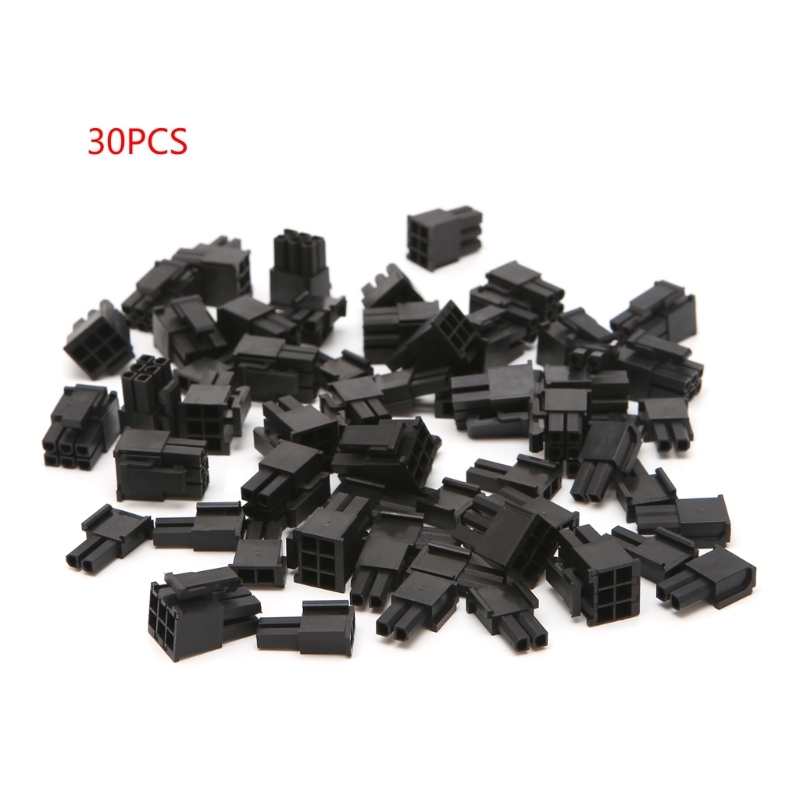 30 Pcs 4.2Mm 6 + 2 Pin Male Power Connector Plastic Shell for Pc Graphic Map Pci-E 40JA-image-692825331