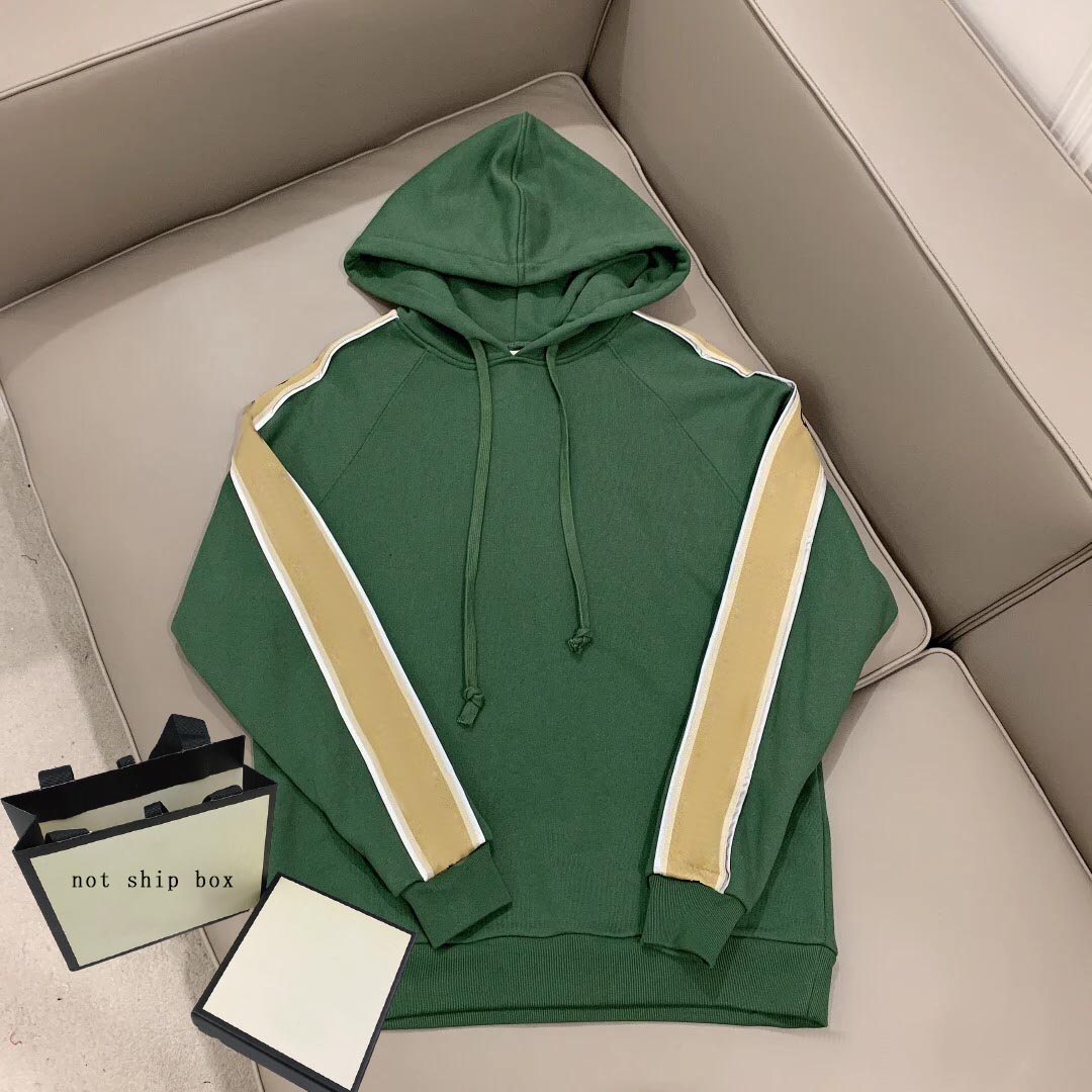 

Women Hoodies Fashion Contrast Color Autumn Long Sleeve Casual Letter Pattern Womens Hooded Tops Men Unisex Sweatshirt, Green