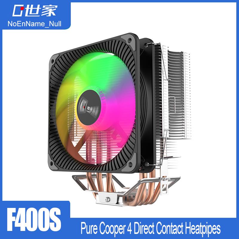 

NoEnName-Null F400 4 Copper Heatpipes CPU Cooler For Intel 775 115X AMD AM4 AM3 Radiator Cooling Fan PC Quiet Fans & Coolings