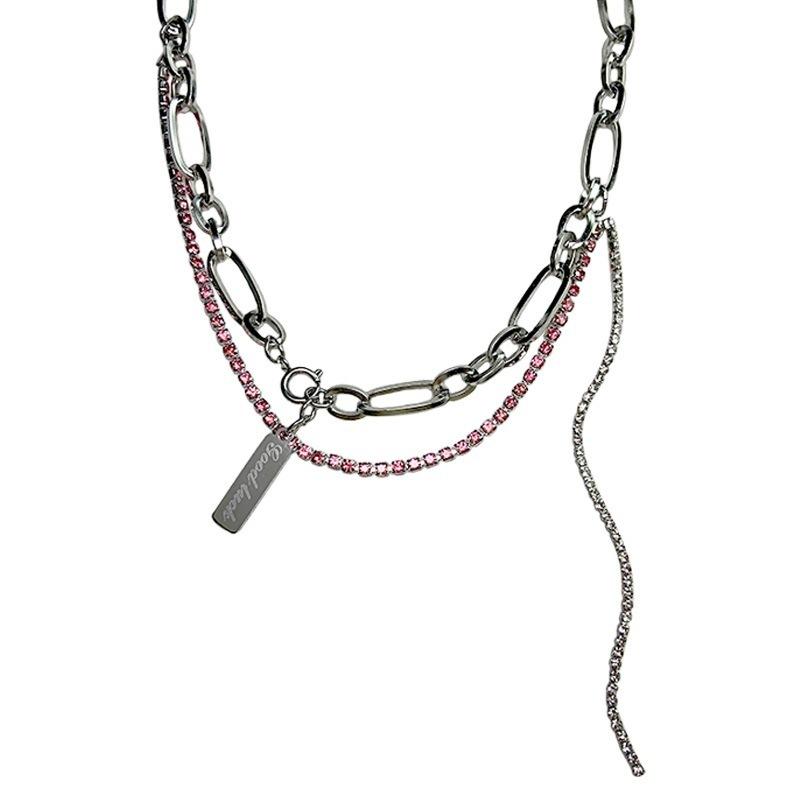 

Pendant Necklaces POTCET Women's Stainless Steel Square Titanium Necklace Geometric Fashion Hip Hop Personality Party Jewelry