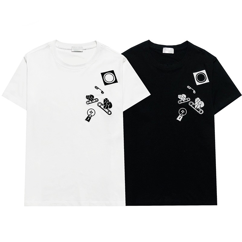 

21SS France 3D Tee Letter Embroidery T-shirt Men Women Couple Summer High Quality Paris Street Casual Luxe Short Sleeve
