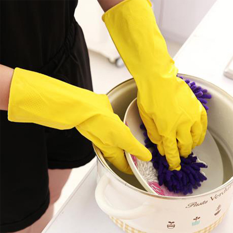 

Cleaning Gloves Daily Skin Care Latex Housework Non-slip Clean Laundry Dishwashing Glove Solid Color XG0083