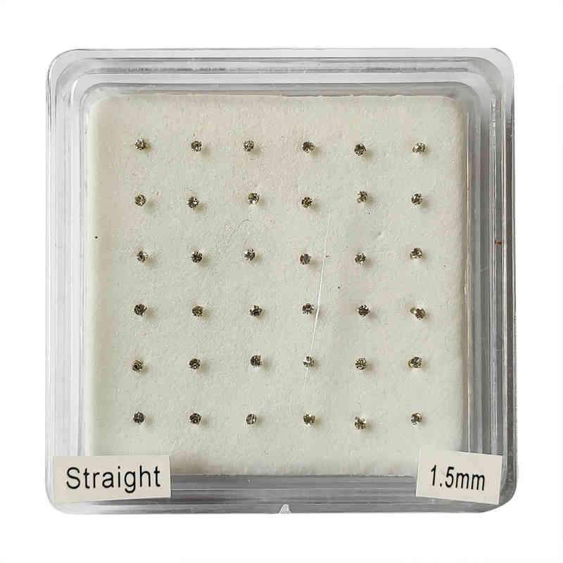 

925 Sterling Silver 15MM Clear Crystal Nose Stud Pin Bone Tiny Nariz Piercing Body Jewelry 36pcs/Pack