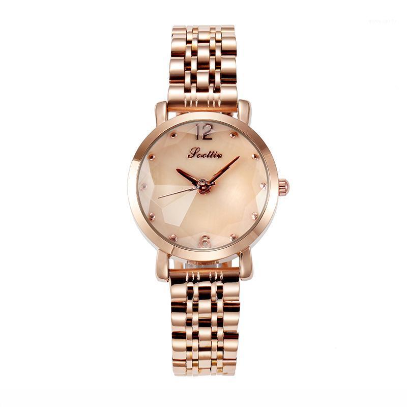 

Scottie Rose Gold Women Watch Top Business Quartz Ladies Female Wrist Gift Clock Relogio Feminin Wristwatches, Silver rose purple