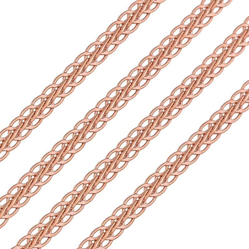 

3mm Width Chain Stainless Steel Necklace For Fashion High Quality Rose Gold Color Women Men Flat Gifts Chains