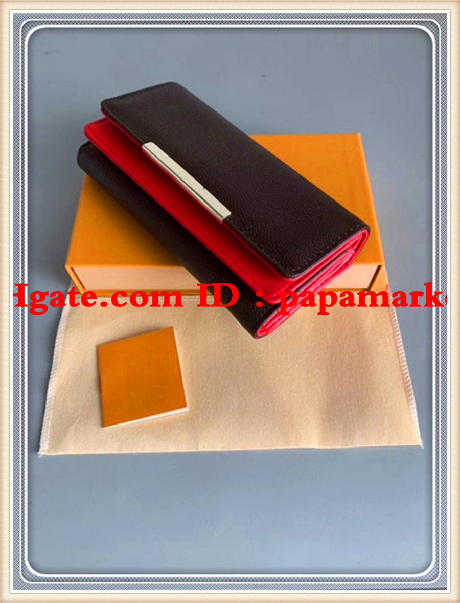 

High Quality Womens Iconic Fashion Long Wallet Coin Purse Card Case Holder 010, Red;black