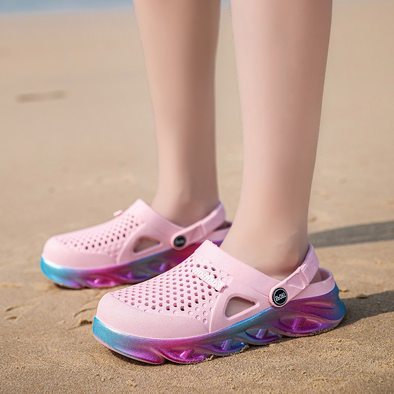 

Mens Womens Trainer Sport Size 44 Cross-border Summer Slippers Thick-soled Beach Shoes Couple Hole Shoe Outdoors Baotou Sandals Code:25LL-7790, 52659