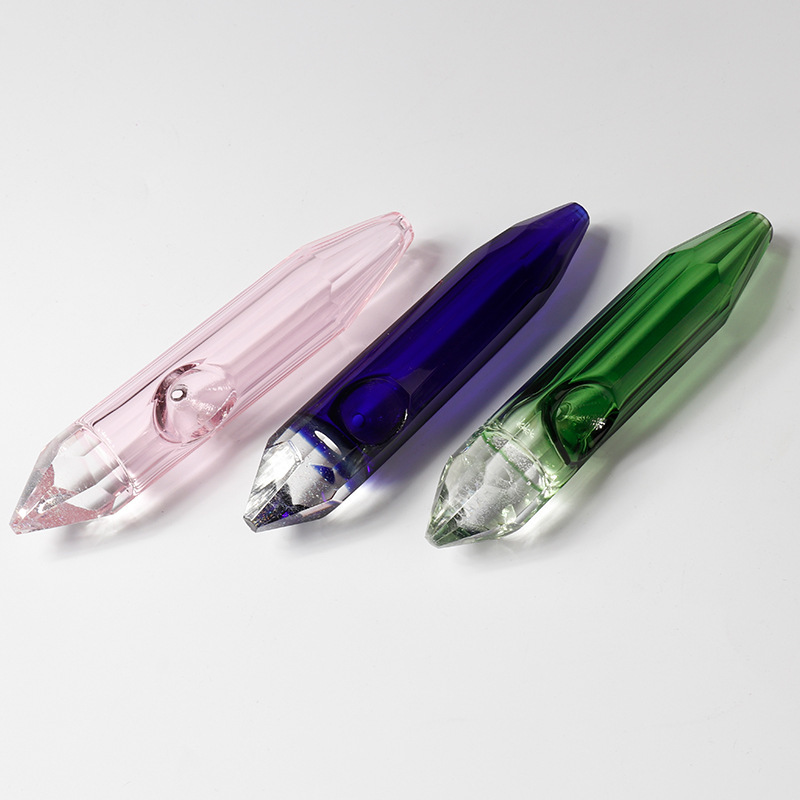 

Glass Diamond pipe handmade colorful pipes for smoking UPS or DHL
