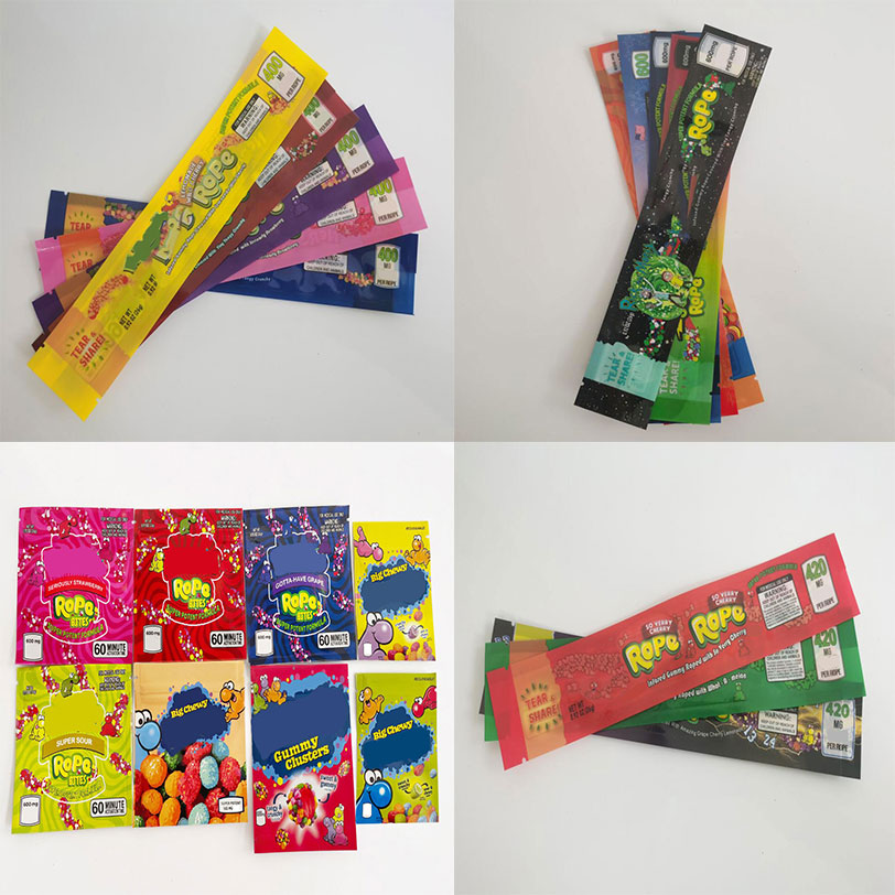 

Square Rope Bites So urs gummies gum my bag 500mg resealable plastic edibles packaging cluster big chewy zipper bags