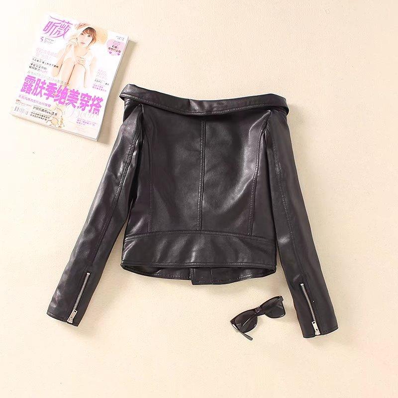 

Women's Leather & Faux A Fashion, Shoulder Bag, Motorcycle, Pu Jacket., Black