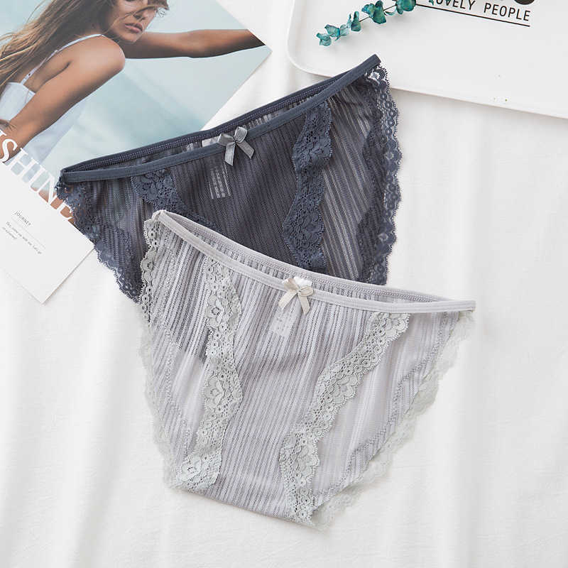 Sexy Briefs Panties Weimi Women&#039;s Lace Ee Breathable Low Waist Solid Color Thin Belt Traceless Underpants Transparent-image-702232633