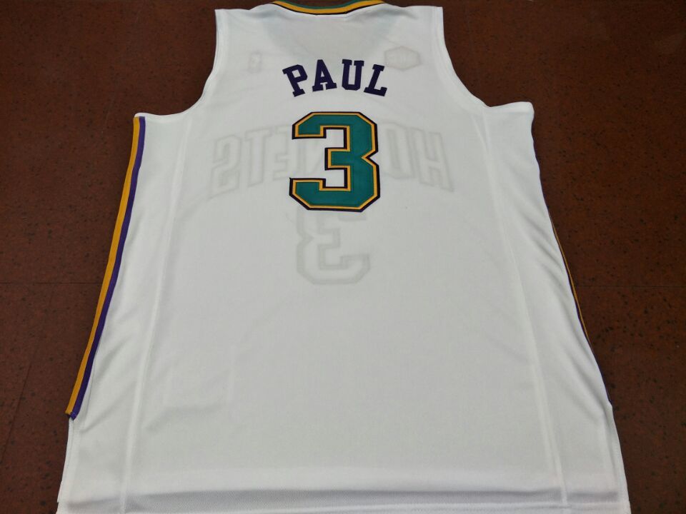 

Custom Men Youth women Rare BIG Chris Paul College Basketball Jersey Size S-6XL or custom any name or number jersey, White men s-4xl