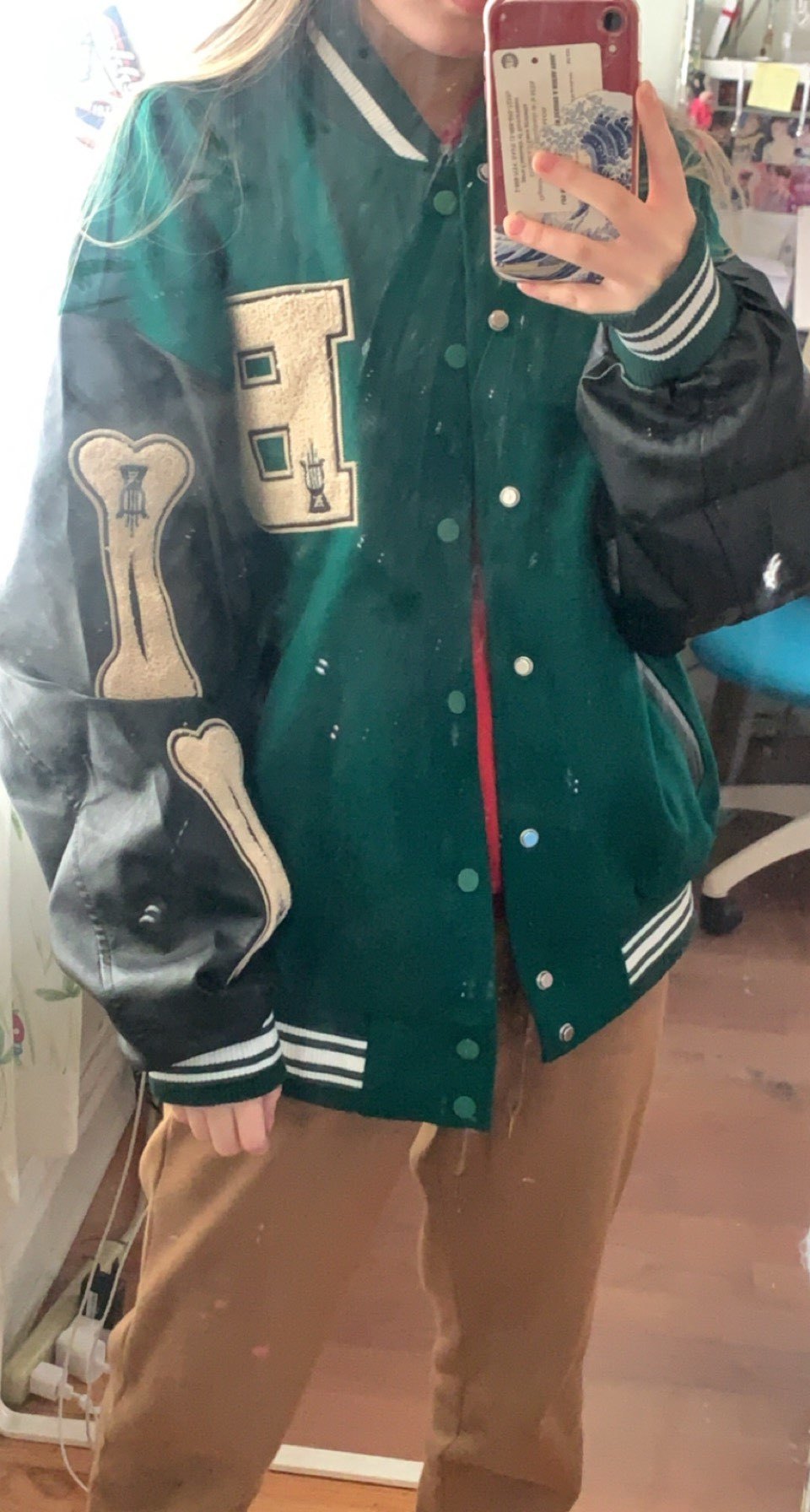 Uomini PU In Pelle Manica Lunga Bomber Giacche Vintage Patchwork Ossa  Ricamo Giacca Da Baseball Giacca Da Baseball Autunno Cappotti Con Scollo A  V Da 42,45 € | DHgate Italy