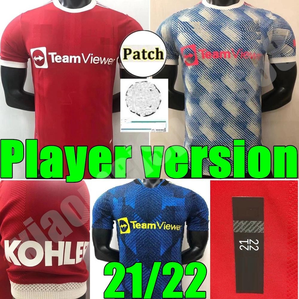 

Manchester soccer jersey 2021 2022 UNITED adult Player version RONALDO SANCHO POGBA CAVANI UTD VAN DE BEEK B. FERNANDES RASHFORD LINGARD football shirt 21 22 man, Home