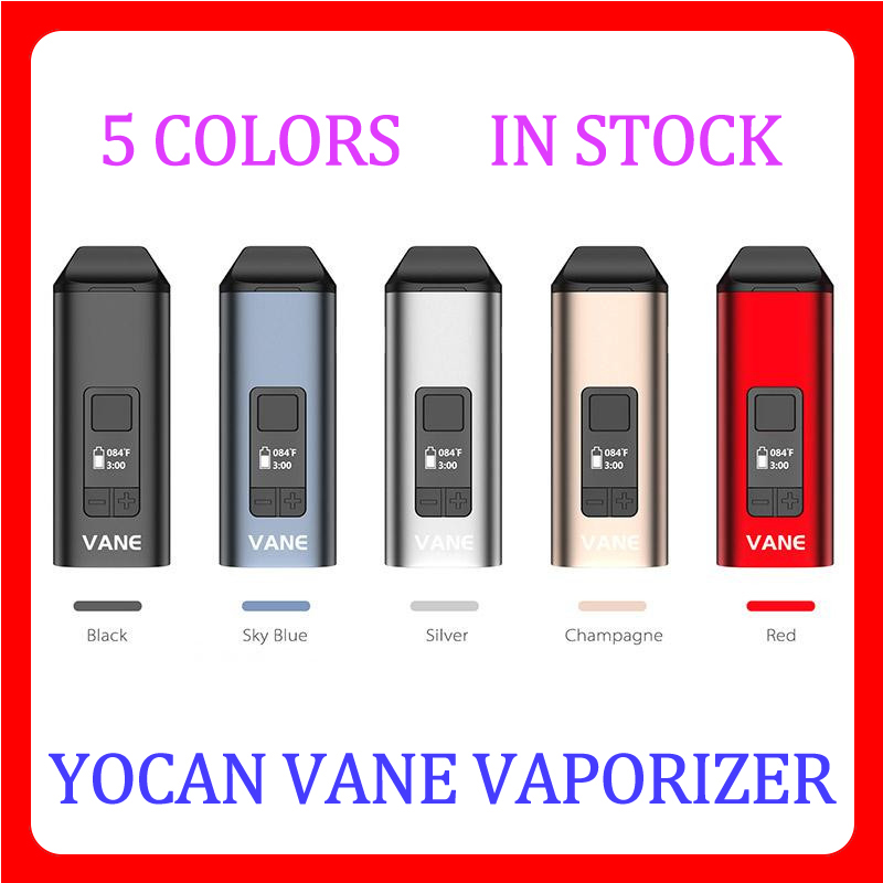 

2021 Original Yocan Vane Kit Main Dry Herb Vaporizer OLED Display Ceramic Chamber 1100mah Pen 5 Colors, Gold