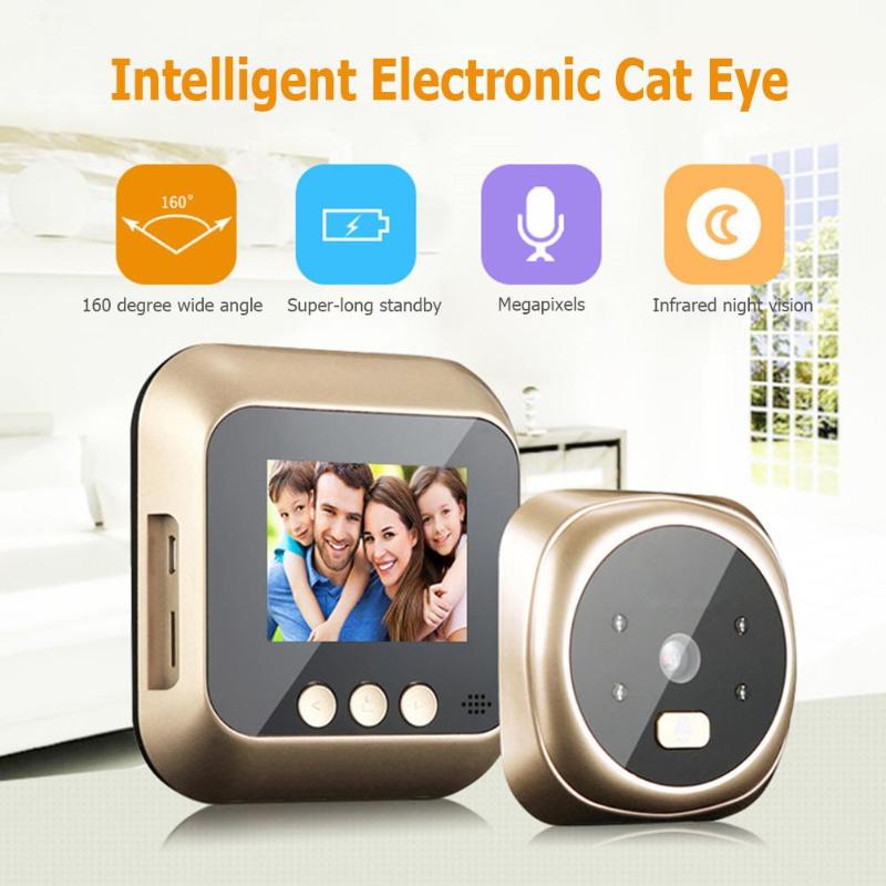 

Wide Angle Digital Door Eye Doorbell 720P 3 Fold Zoom Po And Video PIR Night Vision Camera Kit Doorbells