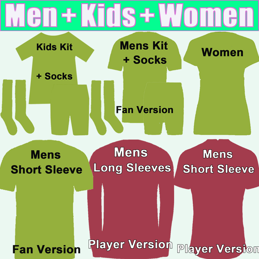 

Link for Ordering Any Club and National Team Soccer Jerseys Mens Women and Kids Long Short Player Fans Football Shirt (Pleaase contact us before making your order), 3- short sleeves fans