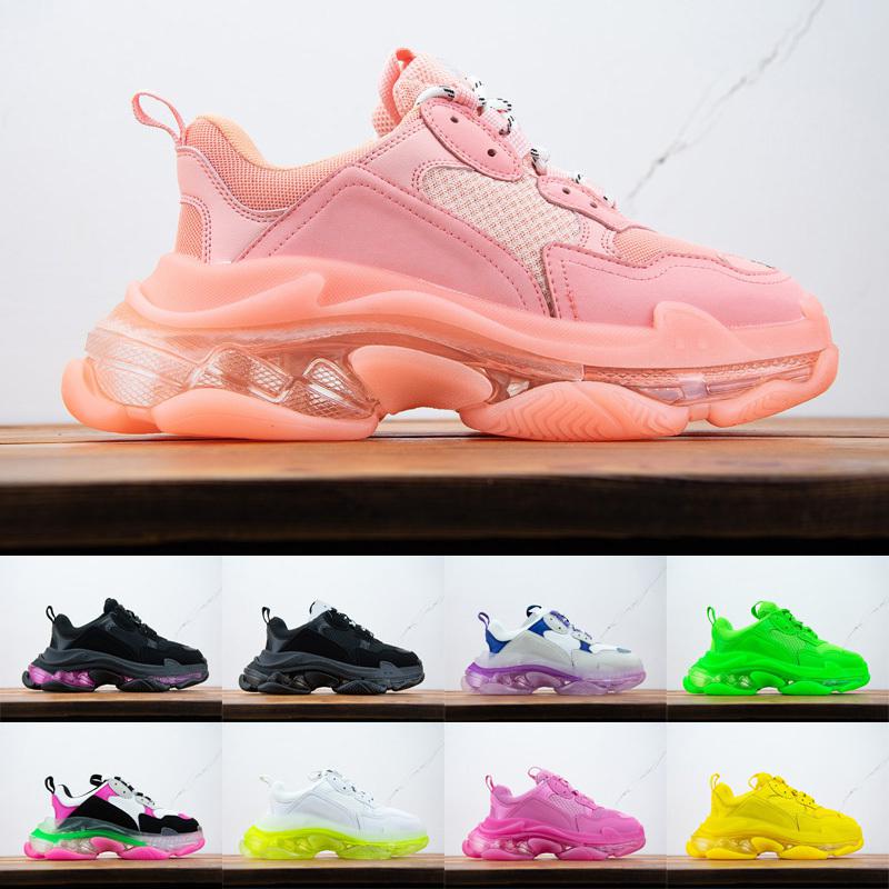 

2021 Triple S Men Women Designer Travell Dad Shoes Vintage Platform Sneakers Black Paris 17fw Luxuries Tennis Flat Trainers Jogging Walking, 02