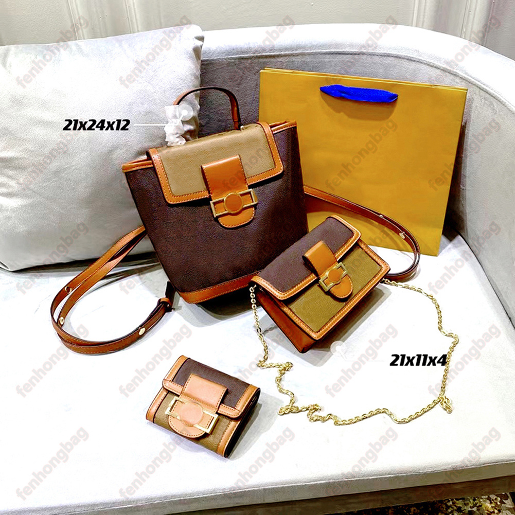 

Designer Fashion woman Shoulder Bags Three-piece Totes Handbag Genuine Leather Classic pattern Design Super Large Capacity High Quality Gifts 038, Dustbag
