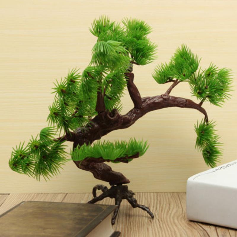 

Decorations Artificial Plastic Bonsai Pine Tree Aquarium Ornaments Fish Tank Plant Decoration Accessories