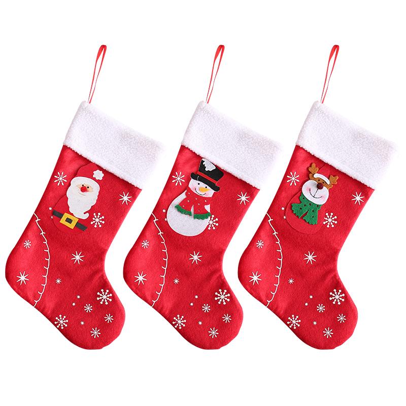 

Christmas Decorations Stocking Santa Sacks Gift Kids For Home Candy Bag Hanging Xmas Tree Ornament Year 2022