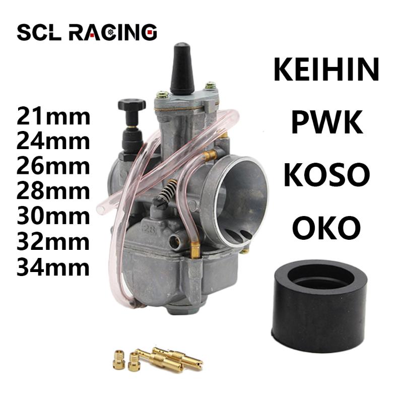 

Motorcycle Fuel System Alconstar 1PC Keihin Koso PWK Carburetor 21 24 26 28 30 32 34 Mm With Power Jet For 2T 4T Racing Dirt Bike ATV