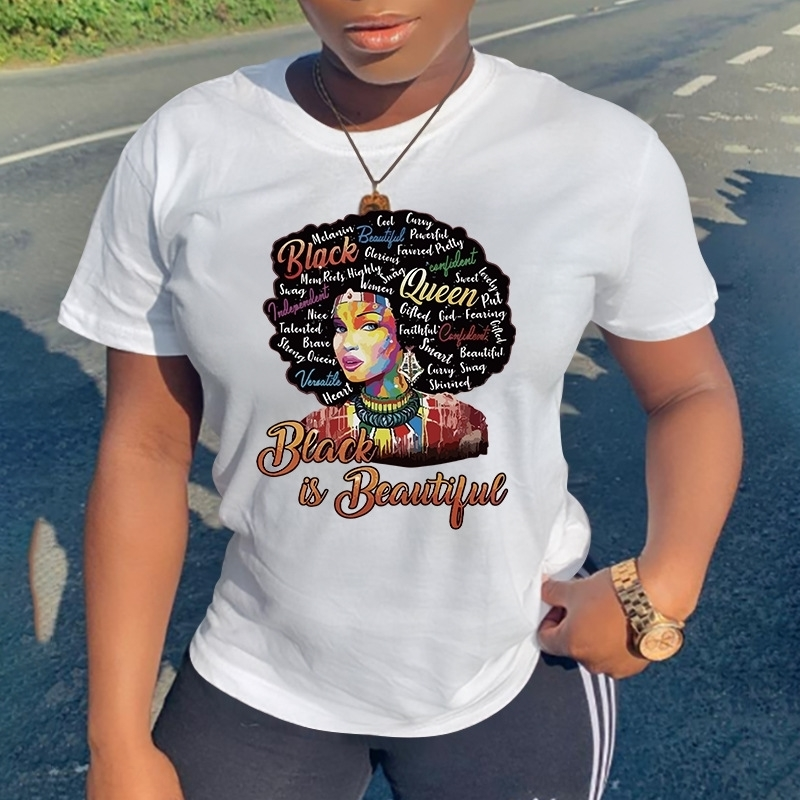 

zmcl a0160 printed round neck t-women's a0160 printed round neck t-women's t-shirt t-shirt, White