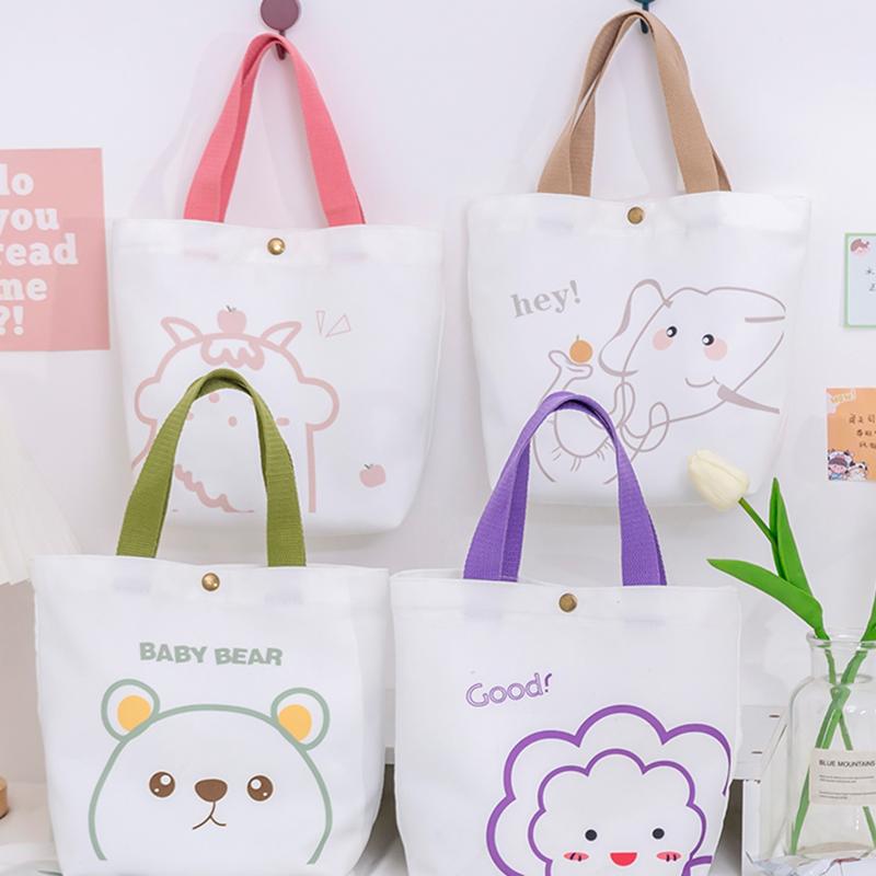 

Storage Bags Women's Environmental Protection Daily Home Shopping Bag Cartoon Animal Print Large-Capacity Wide Shoulder Strap