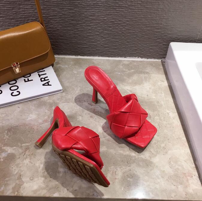 

2022 Ladies Sandals with Sequins Wedding Banquet Rhinestone flower Decoration Summer Style Bridesmaid Pointed Openwork High Heels, Red