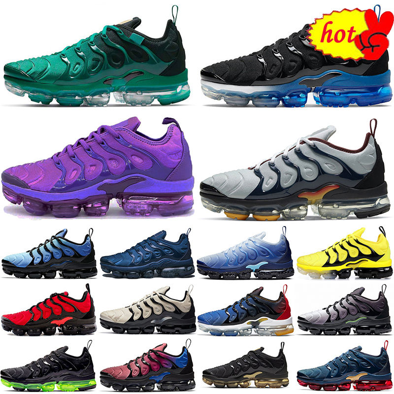 

breathable tn plus running shoes for men women Triple Black Red White Cherry Fresh Atlanta Hyper Blue Bred Pure Platinum mens trainers sport