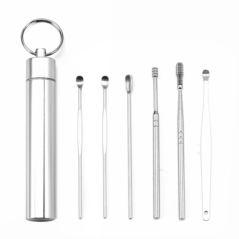 

Bath Accessory Set For Home Bathroom Accessories 6-Piece Ear Scoop Plucking Artifact Adults Picking Tool Clean Stainless Steel