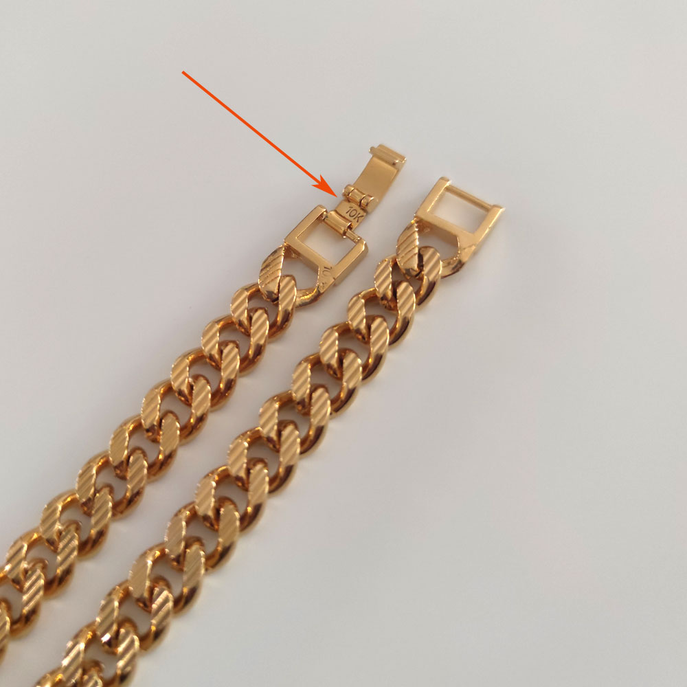 NEW Cuban Chain Necklace Real 10k Fine Solid Gold GF Men 24" Custom 10mm width Thickness Heavy
