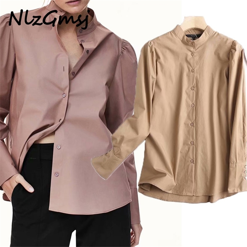 

Blouse Women High Quality Solid Shirts Long Sleeve Turn Down Collar Elegant Office Ladies Blouses 210628, As picture
