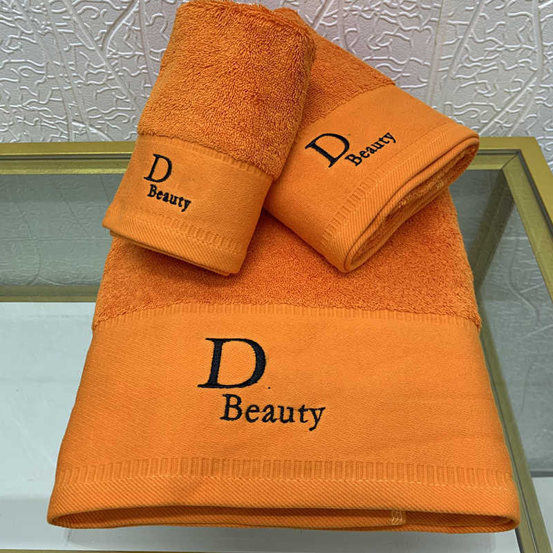 

bath towel 3 Pieces Sets classic Letter Embroidery Bathroom supplies kerchief hand face Home Hotel Men Women design Bathing Towels, 30*30+40*80+70*140cm