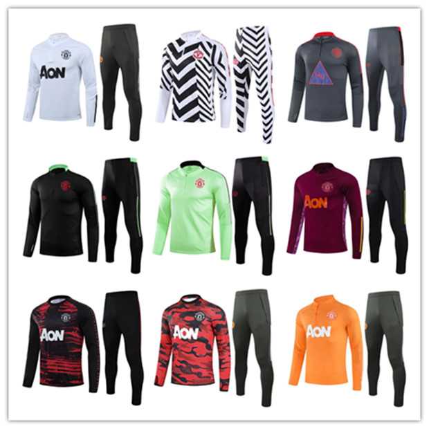 

2021/22 Manchester training suit united tracksuit soccer jerseys set RASHFORD football sportswear foot jogging 2021 2022