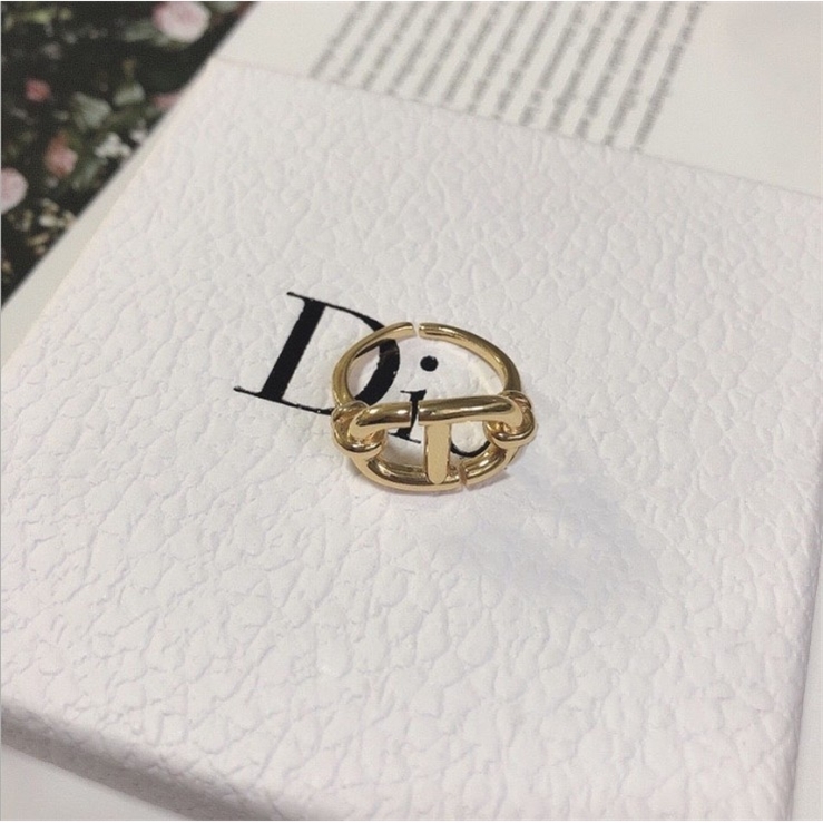 

D home / Dijia ring new letter CD open ring fashion piece versatile simple jewelry for womenup, Silver