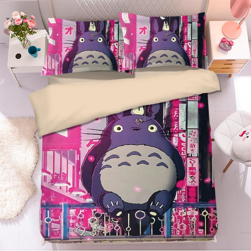 

Bedding Sets Anime Totoro 3D Set Duvet Covers Pillowcases Comforter Bedclothes Bed Linen 06, 13