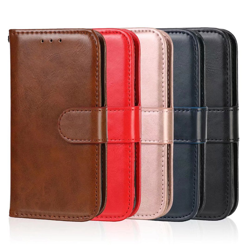 

Crazy Horse Wallet Leather Flip cases for iphone 13 12 11Pro max XS XR 8 7 6S Plus, Mix colors/remark colors