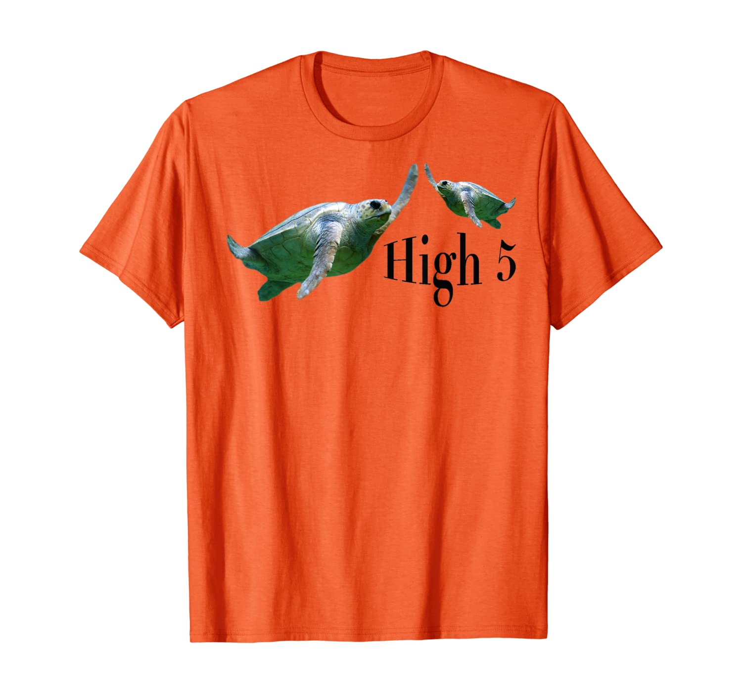 

Save The Sea Turtles High 5 Adorable Oop SkSkSk T-Shirt, White;black
