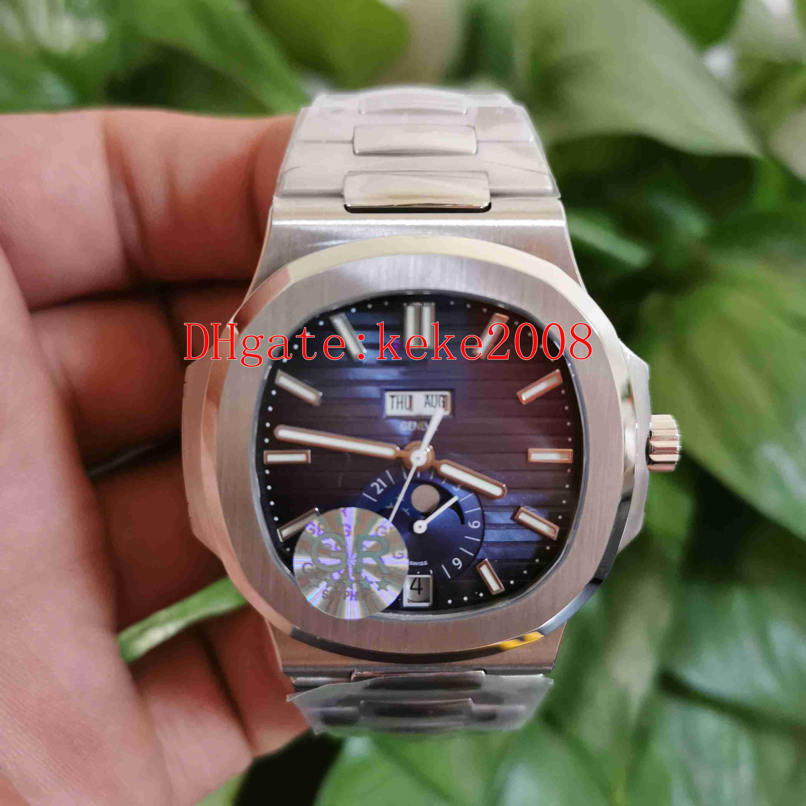 

Top Quality Watches men Wristwatches GR Maker 40.5mm 5726 5726/1A-010 904L Steel Blue Dial Cal.324 S QA LU 24 H Movement Automatic mechanical Mens Watch, No box papers