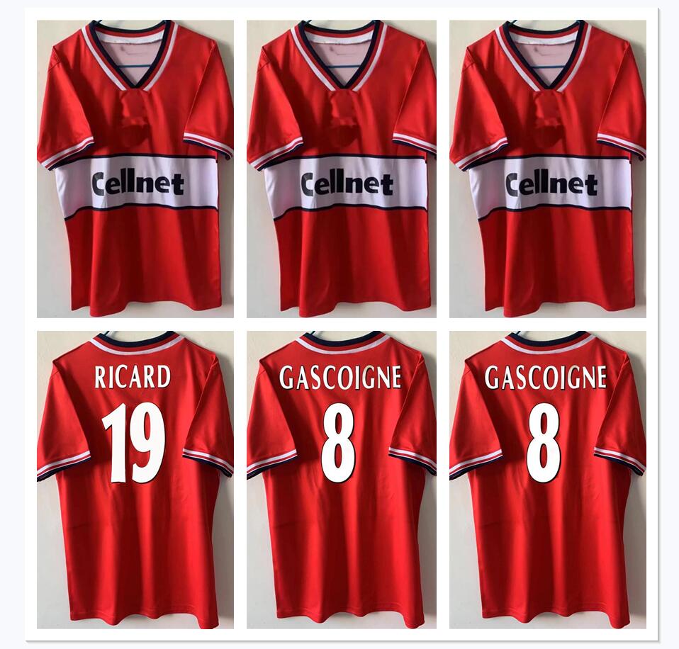 

1998 1999 Middlesbrough home soccer jerseys retro 98 99 GASCOIGNE QUEUDRUE SOUTHGATE JUNINHO RICARD football shirt Vintage Classic commemora, Black;yellow